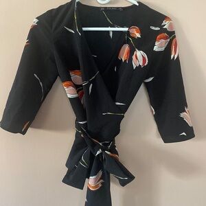 Zara wrap blouse